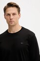 Bavlnené tričko s dlhým rukávom Paul&Shark Knitwear čierna 15311611