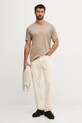 Paul&Shark t-shirt bawełniany Knitwear 15311622 beżowy AW25