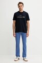 Paul&Shark t-shirt bawełniany Knitwear 99311007 granatowy AW25