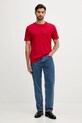 Tommy Hilfiger t-shirt bawełniany MW0MW40002 czerwony AW25