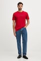 Βαμβακερό μπλουζάκι Tommy Hilfiger MW0MW40002 κόκκινο AW25