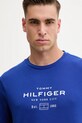 Tommy Hilfiger tricou din bumbac albastru MW0MW40002