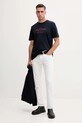 Tommy Hilfiger tricou din bumbac MW0MW40002 bleumarin AW25