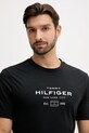 Tommy Hilfiger t-shirt bawełniany czarny MW0MW40002