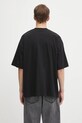 Odzież VETEMENTS t-shirt bawełniany Metal Logo Regular UH76TR600B czarny