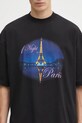 Хлопковая футболка VETEMENTS Night In Paris Oversized чёрный UH76TR410B