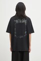 Ρούχα Βαμβακερό μπλουζάκι VETEMENTS Cof Butterfly Oversized UCF76TR800B μαύρο