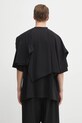 Odzież VETEMENTS t-shirt bawełniany Double Layered UH76TR400B czarny