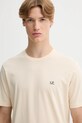 C.P. Company t-shirt bawełniany beżowy 19CMTS725A005100W