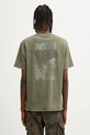 Napapijri t-shirt bawełniany S-Aren nadruk zielony NP0A88S4G0A1