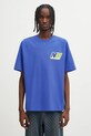 Napapijri t-shirt bawełniany Napapijri x Martine Rose nadruk niebieski NP0A4HEWBE11