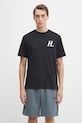 Helmut Lang t-shirt bawełniany nadruk czarny P04HM507