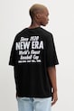 Βαμβακερό μπλουζάκι New Era στάμπα μαύρο 60684382