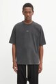 Filling Pieces t-shirt bawełniany Boxy Embroidered aplikacja szary 412520501142