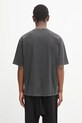 Odzież Filling Pieces t-shirt bawełniany Boxy Embroidered 412520501142 szary