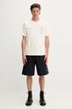 Βαμβακερό μπλουζάκι Filling Pieces Trumpeteer 422520500237 μπεζ