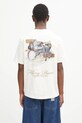 Filling Pieces t-shirt bawełniany Band nadruk beżowy 422520500238