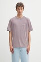 Odzież Filling Pieces t-shirt bawełniany Vinyl 422520500240 różowy