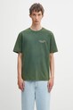 Odzież Filling Pieces t-shirt bawełniany Vinyl 422520500240 zielony