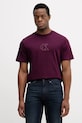 Calvin Klein Jeans t-shirt bawełniany regular fioletowy LV04RD253G