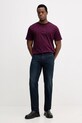 Calvin Klein Jeans t-shirt bawełniany LV04RD253G fioletowy AW25