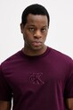 Calvin Klein Jeans t-shirt bawełniany fioletowy LV04RD253G