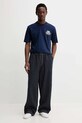adidas Originals t-shirt bawełniany Varsity JX8156 niebieski AW25