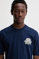 Бавовняна футболка adidas Originals Varsity блакитний JX8156