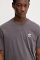 adidas Originals t-shirt bawełniany Trefoil brązowy JV5936