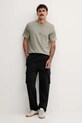 Bavlněné tričko adidas Fi 3S JW7073 zelená AW25