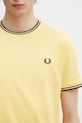 Fred Perry tricou din bumbac galben M1588V