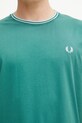 Βαμβακερό μπλουζάκι Fred Perry πράσινο M1588V