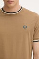 Bavlněné tričko Fred Perry zelená M1588V
