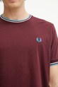 Fred Perry t-shirt in cotone granata M1588V