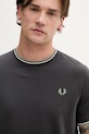 Fred Perry t-shirt bawełniany szary M1588V
