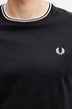 Fred Perry tricou de bumbac bărbătesc negru M1588V
