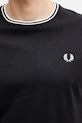 Fred Perry tricou de bumbac bărbătesc negru M1588V