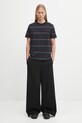 Bavlnené tričko Fred Perry M1734 tmavomodrá