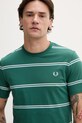 Fred Perry t-shirt bawełniany zielony M1734