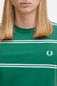 Βαμβακερό μπλουζάκι Fred Perry πράσινο M1734
