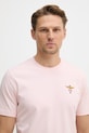 Хлопковая футболка Aeronautica Militare розовый TS1580UJ00372