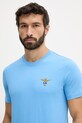 Aeronautica Militare t-shirt bawełniany niebieski TS1580UJ00372