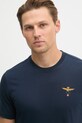 Aeronautica Militare t-shirt bawełniany granatowy TS1580UJ00372