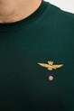 Aeronautica Militare t-shirt in cotone verde TS1580UJ00372