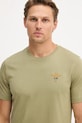 Βαμβακερό μπλουζάκι Aeronautica Militare πράσινο TS1580UJ00372
