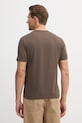 Odzież Aeronautica Militare t-shirt bawełniany TS1580UJ00372 brązowy