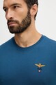 Одежда Хлопковая футболка Aeronautica Militare TS1580UJ00372 голубой