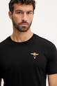 Aeronautica Militare t-shirt bawełniany czarny TS1580UJ00372