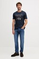 Aeronautica Militare tricou din bumbac TS2472UJ00708 bleumarin AW25