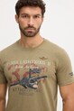 Aeronautica Militare t-shirt bawełniany zielony TS2472UJ00708
